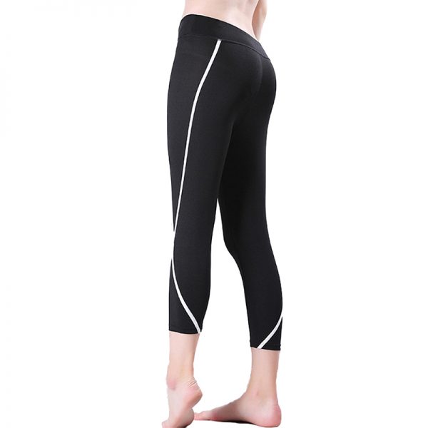 Quần legging lửng shaping đen