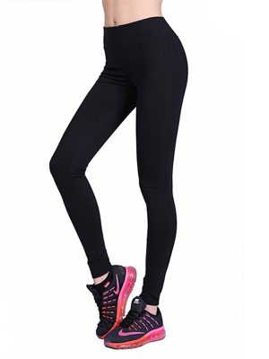 Quần legging rise màu đen