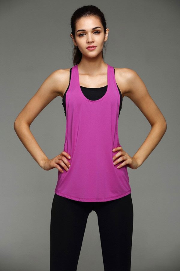 áo tank top mặc ngoài tập gym yoga nữ 360s streacker màu tím