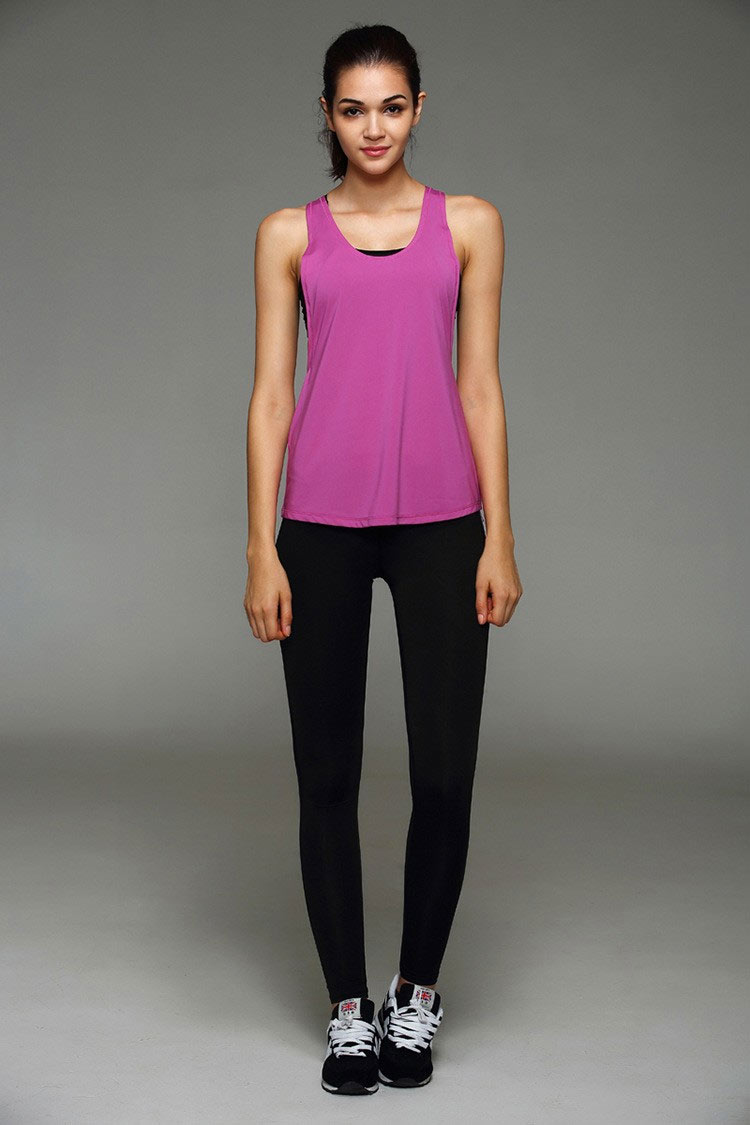 áo tank top mặc ngoài tập gym yoga nữ 360s streacker màu tím