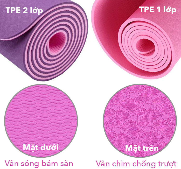 tính năng của thảm tập yoga tpe