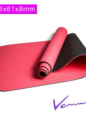 thảm yoga venus đỏ 8mm 2 lớp