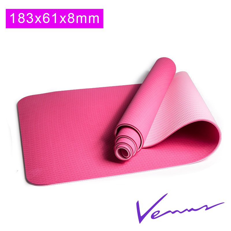 thảm yoga venus hồng 8mm 2 lớp