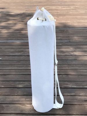 Túi đựng thảm yoga canvas màu trắng