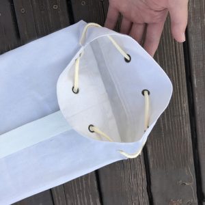 Túi đựng thảm yoga canvas màu trắng