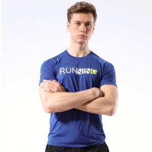 Áo thun thể thao running màu xanh dương