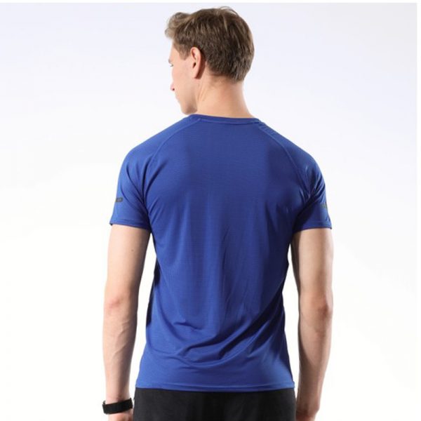 Áo thun thể thao running màu xanh dương