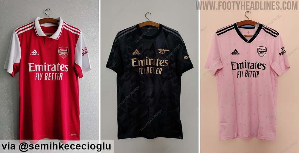 Mẫu Rò Rỉ Áo Arsenal Sân Khách Và Mẫu Ba Mùa Giải 2022 - 2023