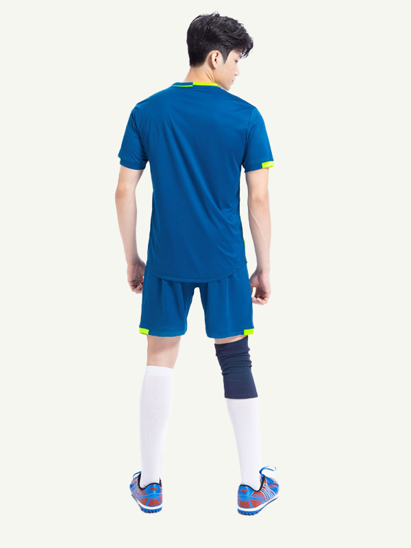 Áo bóng đá không logo cross màu xanh dương