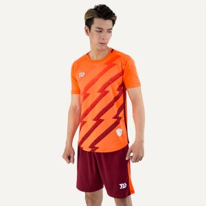 Áo bóng đá không logo Flash màu cam