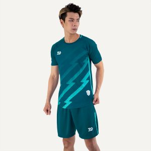 Áo bóng đá không logo Flash màu xanh két