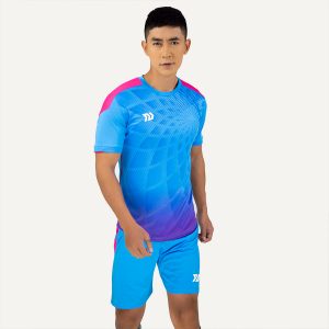 Áo bóng đá không logo Lotus màu xanh dương