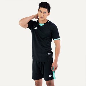 Áo bóng đá không logo Olas màu đen