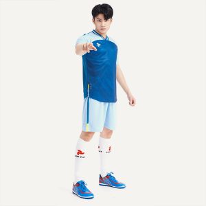 Áo bóng đá không logo dragon màu xanh cổ vịt