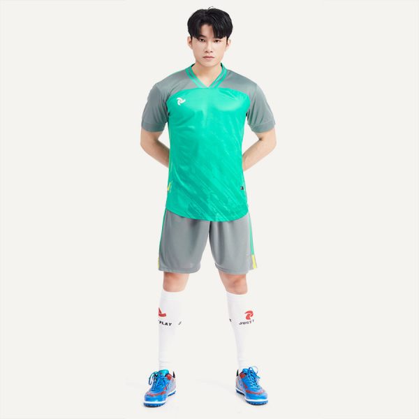 Áo bóng đá không logo dragon màu xanh lá