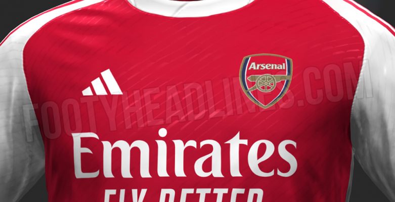 Tin áo đấu: Áo bóng đá Arsenal sân nhà mùa giải 23/24 với thiết kế Raglan