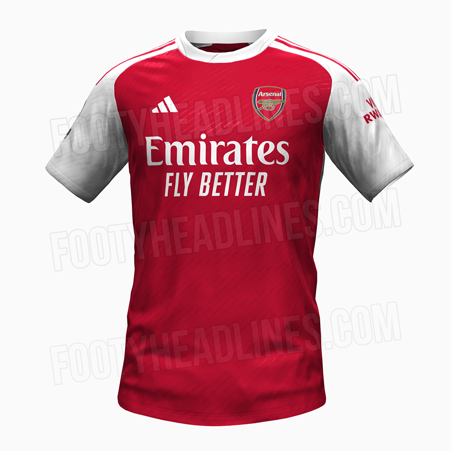 Tin áo đấu: Áo bóng đá Arsenal sân nhà mùa giải 23/24 với thiết kế Raglan