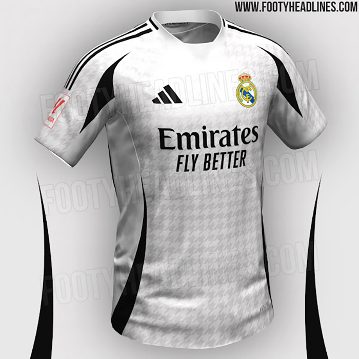 Tiết lộ áo bóng đá Real Madrid sân nhà mùa giải 24-25